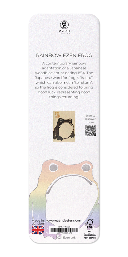 Ezen Designs - Rainbow Ezen Frog - Bookmark - Back