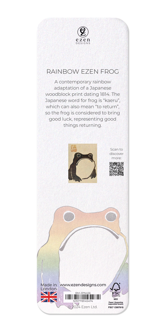 Ezen Designs - Rainbow Ezen Frog - Bookmark - Back