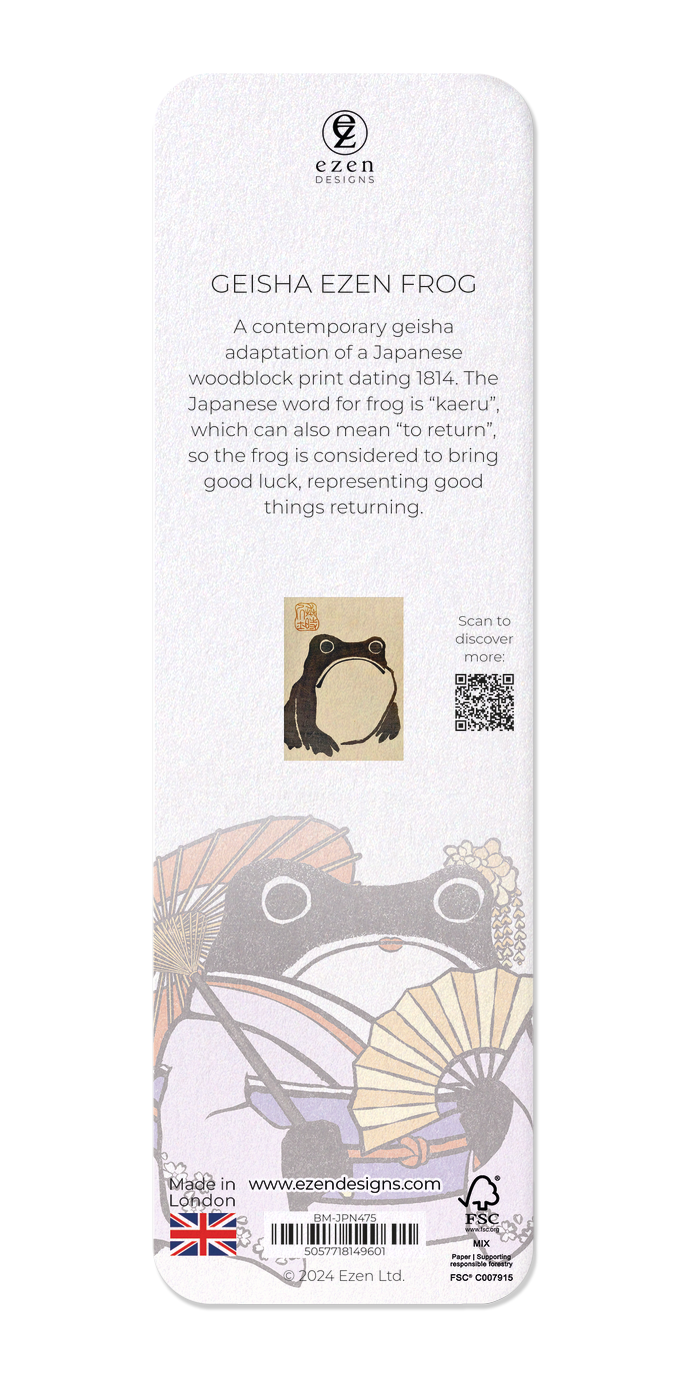 Ezen Designs - GEISHA EZEN FROG - Bookmark - Back