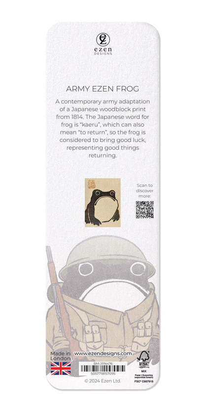 Ezen Designs - Army Ezen Frog - Bookmark - Back