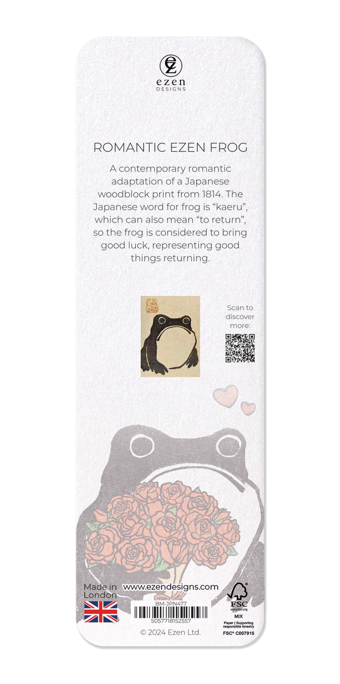 Ezen Designs - Romantic Ezen Frog - Bookmark - Back