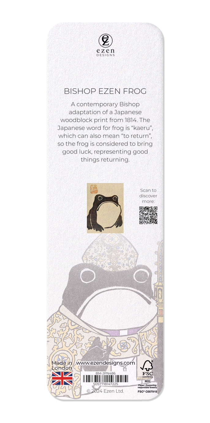 Ezen Designs - Bishop Ezen frog - Bookmark - Back