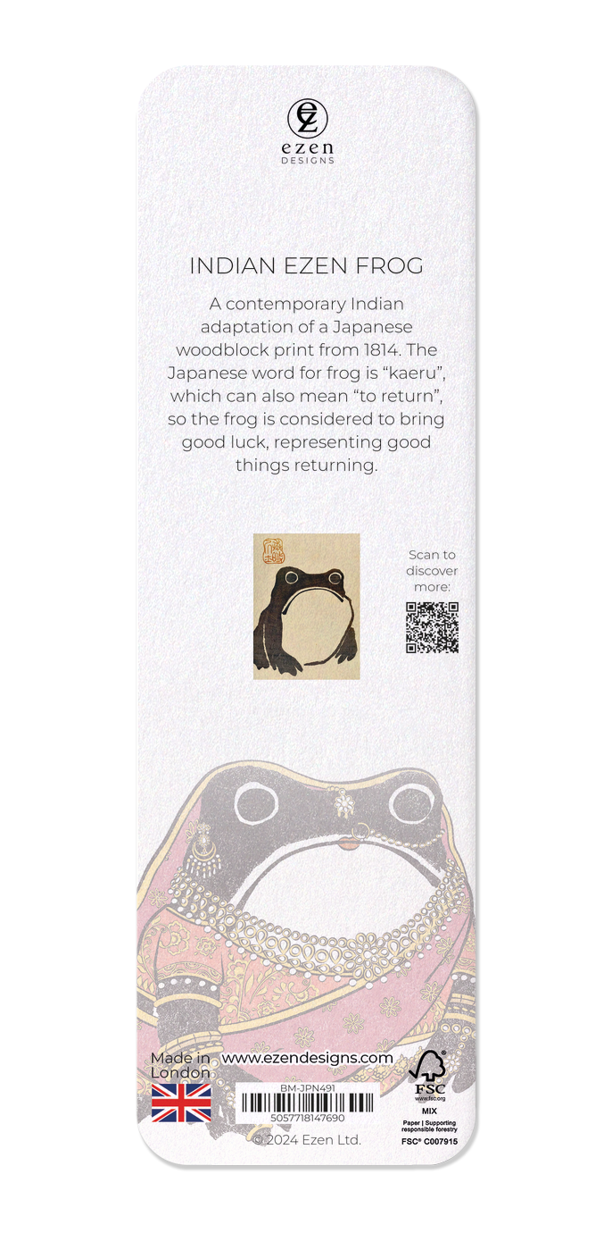 Ezen Designs - Indian Ezen Frog - Bookmark - Back
