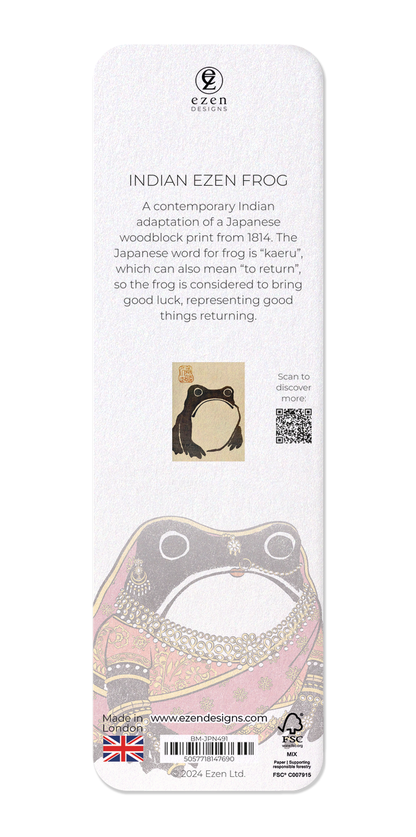 Ezen Designs - Indian Ezen Frog - Bookmark - Back