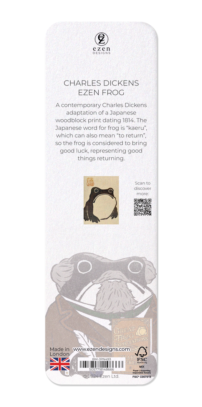 Ezen Designs - Charles Dickens Ezen Frog - Bookmark - Back