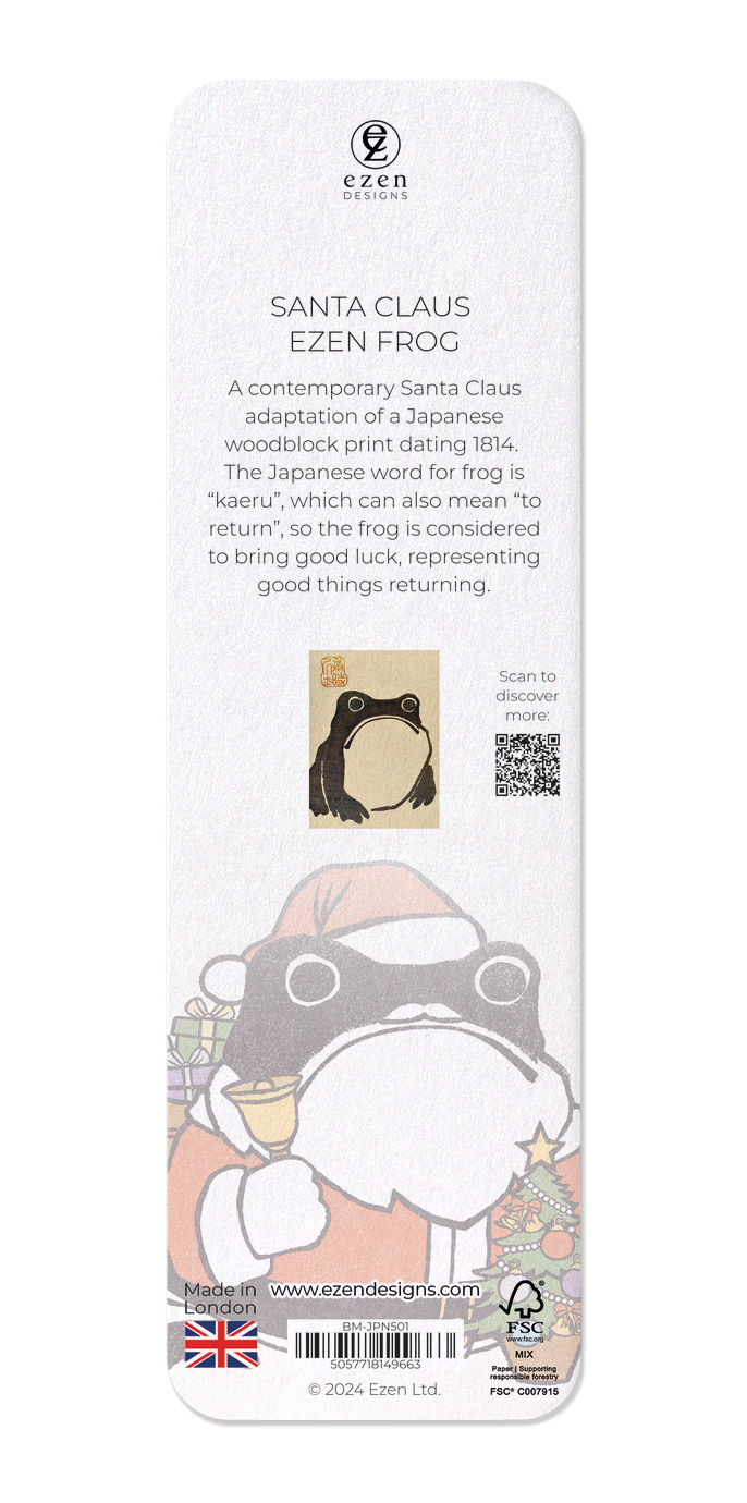 Ezen Designs - Santa Claus Ezen Frog - Bookmark - Back