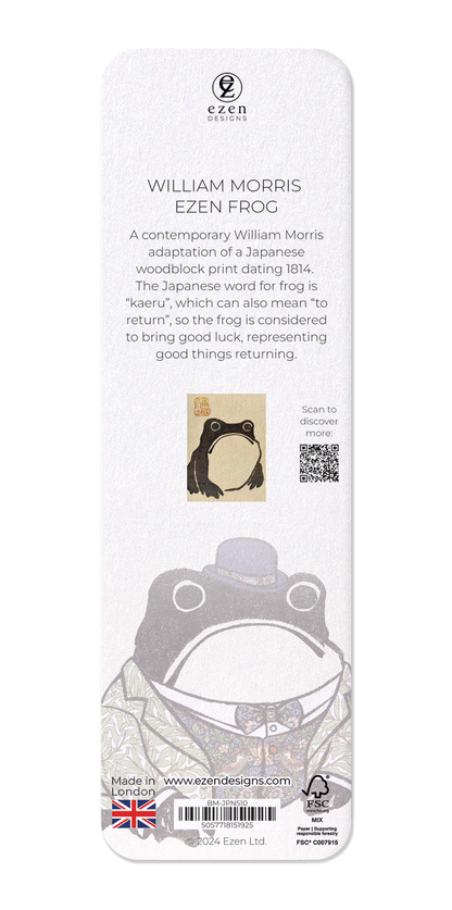 Ezen Designs - William Morris Ezen Frog - Bookmark - Back