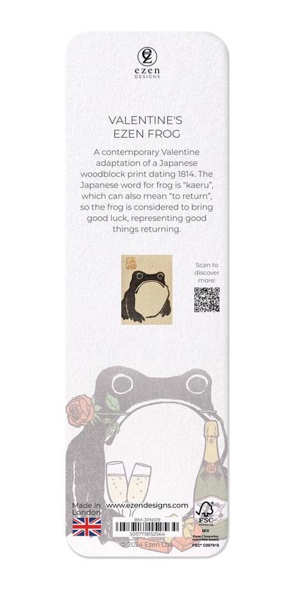 Ezen Designs - Valentine's Ezen Frog - Bookmark - Back