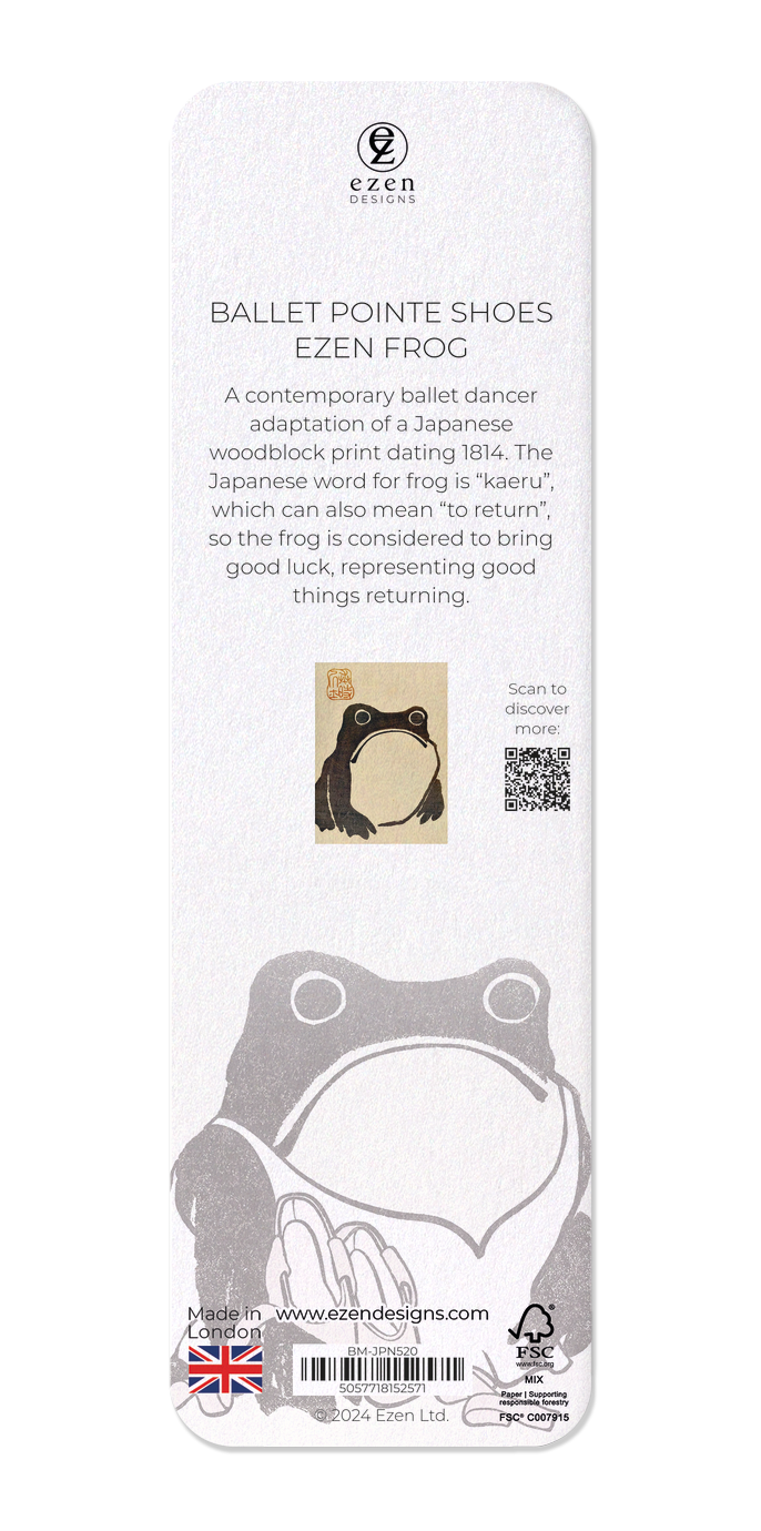 Ezen Designs - Ballet Pointe Shoes Ezen Frog - Bookmark - Back