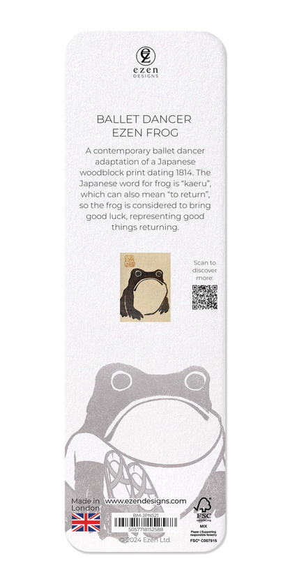 Ezen Designs - Ballet Dancer Ezen Frog - Bookmark - Back