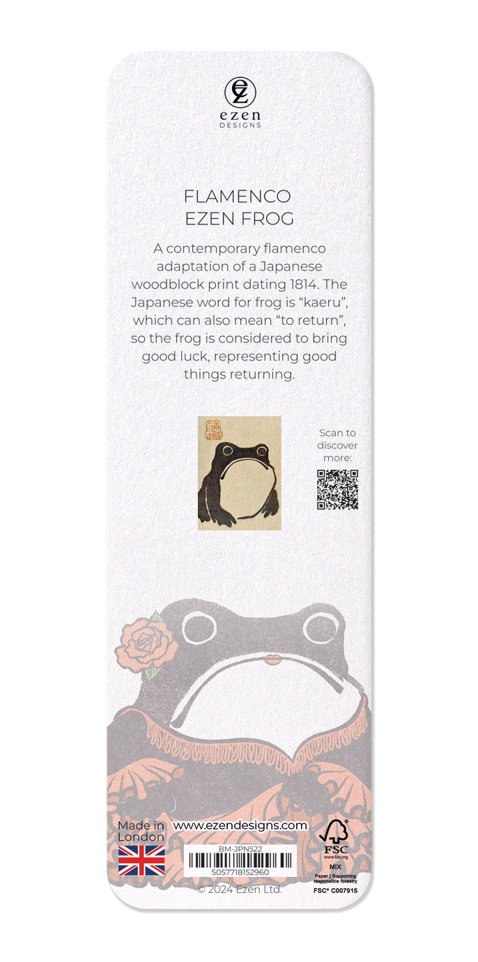Ezen Designs - Flamenco Ezen Frog - Bookmark - Back