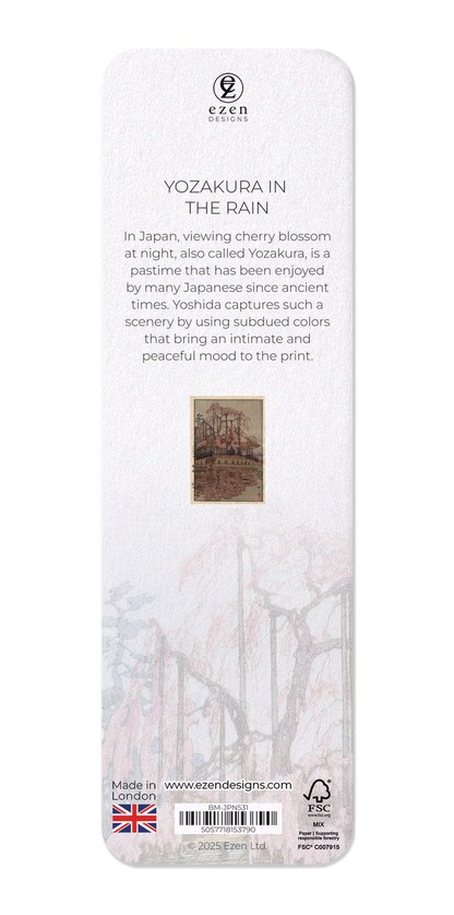 Ezen Designs - Yozakura in the Rain - Bookmark - Back