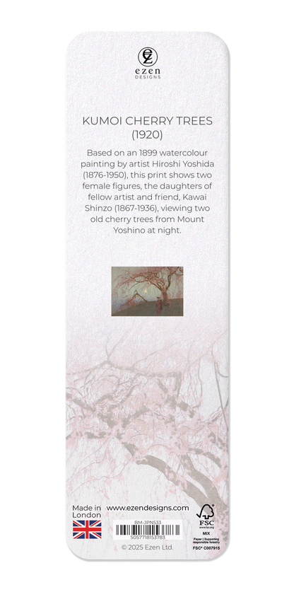 Ezen Designs - Kumoi Cherry Trees (1920) - Bookmark - Back