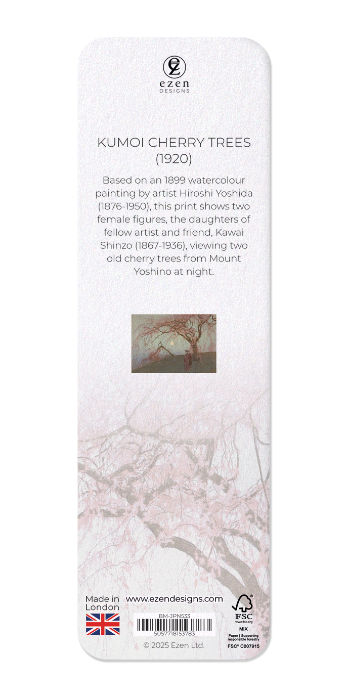 Ezen Designs - Kumoi Cherry Trees (1920) - Bookmark - Back