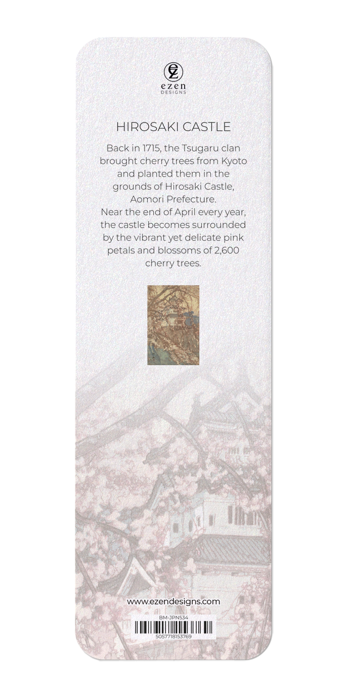 Ezen Designs - Hirosaki Castle - Bookmark - Back