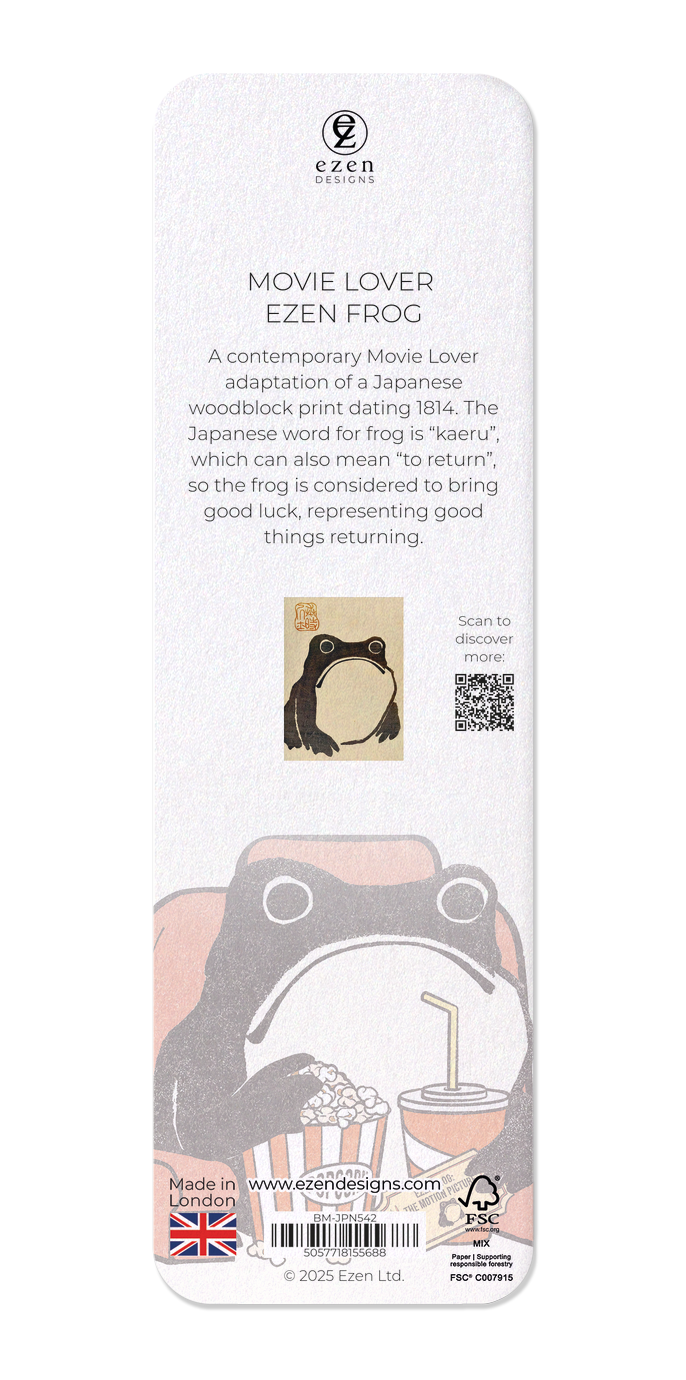 Ezen Designs - Movie Lover Ezen Frog - Bookmark - Back