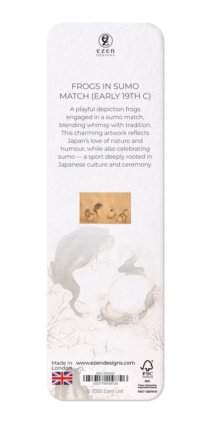 Ezen Designs - Frogs in Sumo Match (Early 19th C) - Bookmark - Back