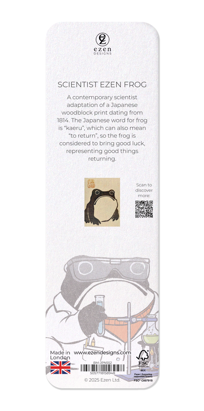 Ezen Designs - Scientist Ezen Frog - Bookmark - Back