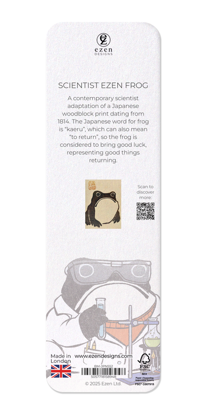 Ezen Designs - Scientist Ezen Frog - Bookmark - Back