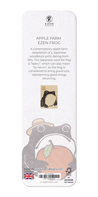 Ezen Designs - Apple Farm Ezen Frog - Bookmark - Back
