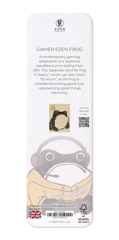 Ezen Designs - Gamer Ezen Frog - Bookmark - Back
