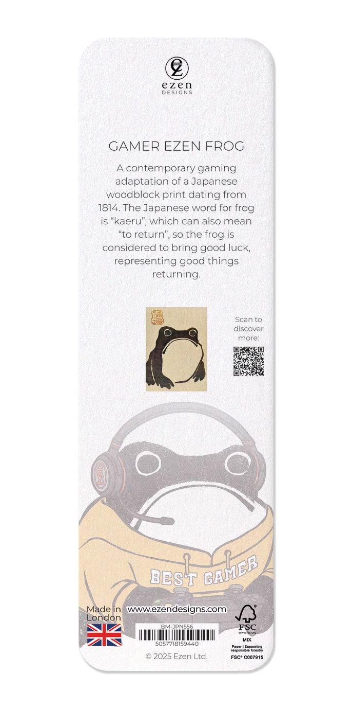 Ezen Designs - Gamer Ezen Frog - Bookmark - Back