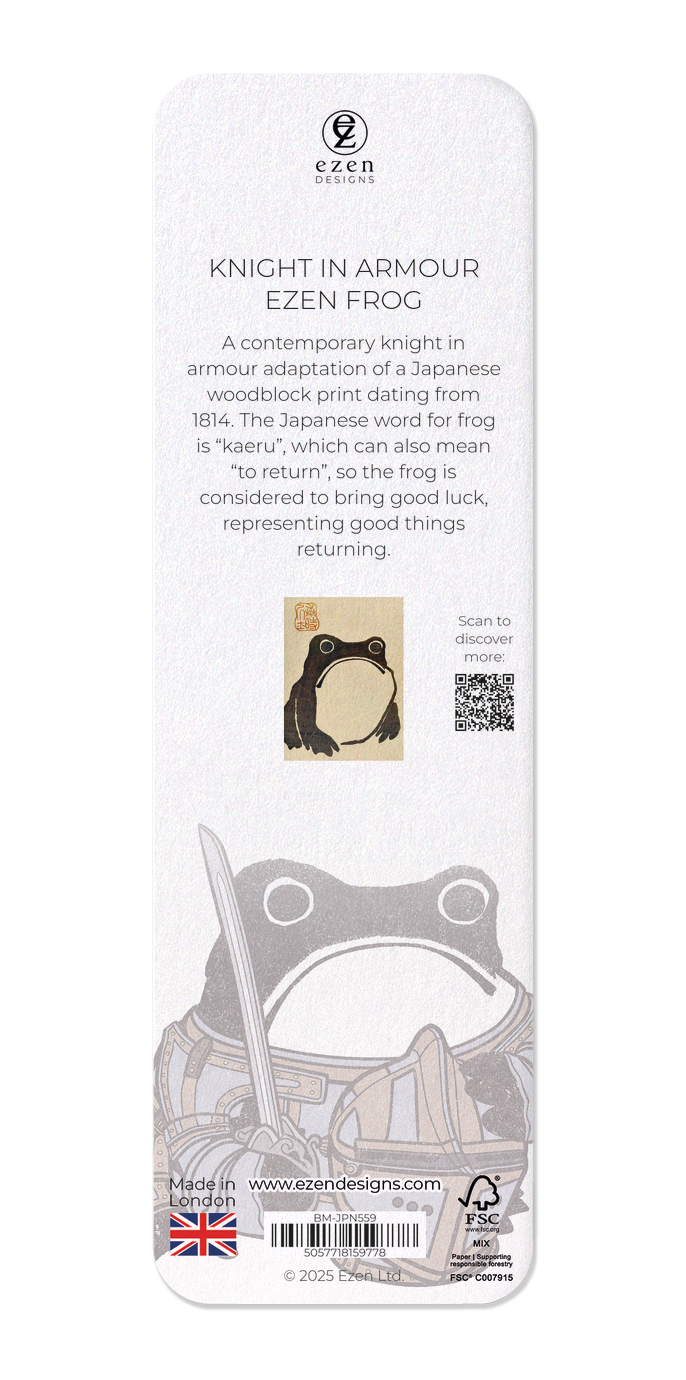 Ezen Designs - Knight In Armour Ezen Frog - Bookmark - Back