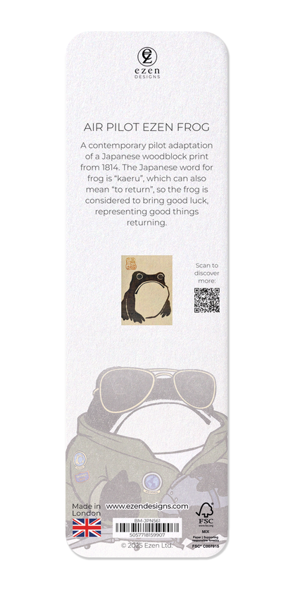 Ezen Designs - Air Pilot Ezen Frog - Bookmark - Back
