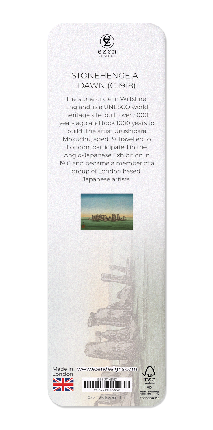Ezen Designs - Stonehenge at dawn (c.1918) - Bookmark - Back