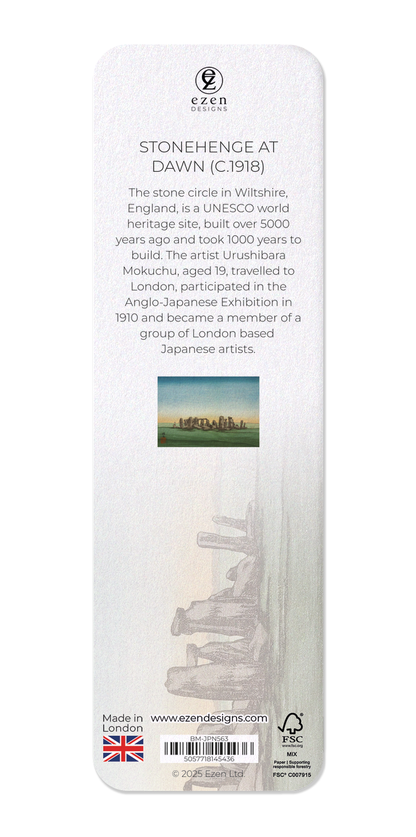 Ezen Designs - Stonehenge at dawn (c.1918) - Bookmark - Back