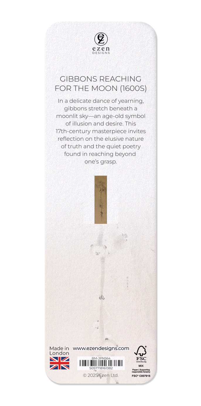 Ezen Designs - Gibbons Reaching for the Moon (1600s) - Bookmark - Back