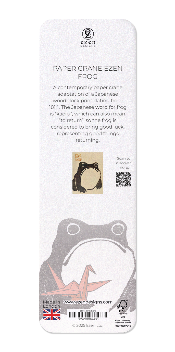 Ezen Designs - Paper crane ezen frog - Bookmark - Back