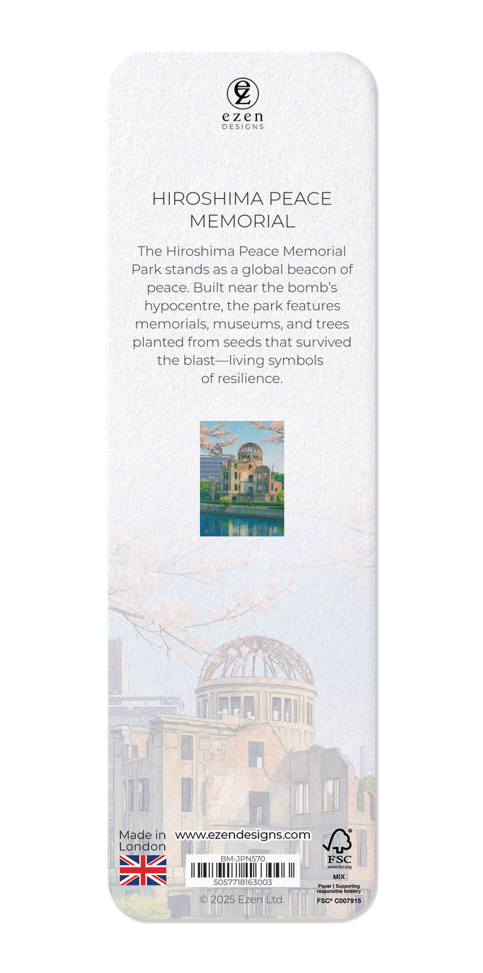 Ezen Designs - Hiroshima Peace Memorial - Bookmark - Back