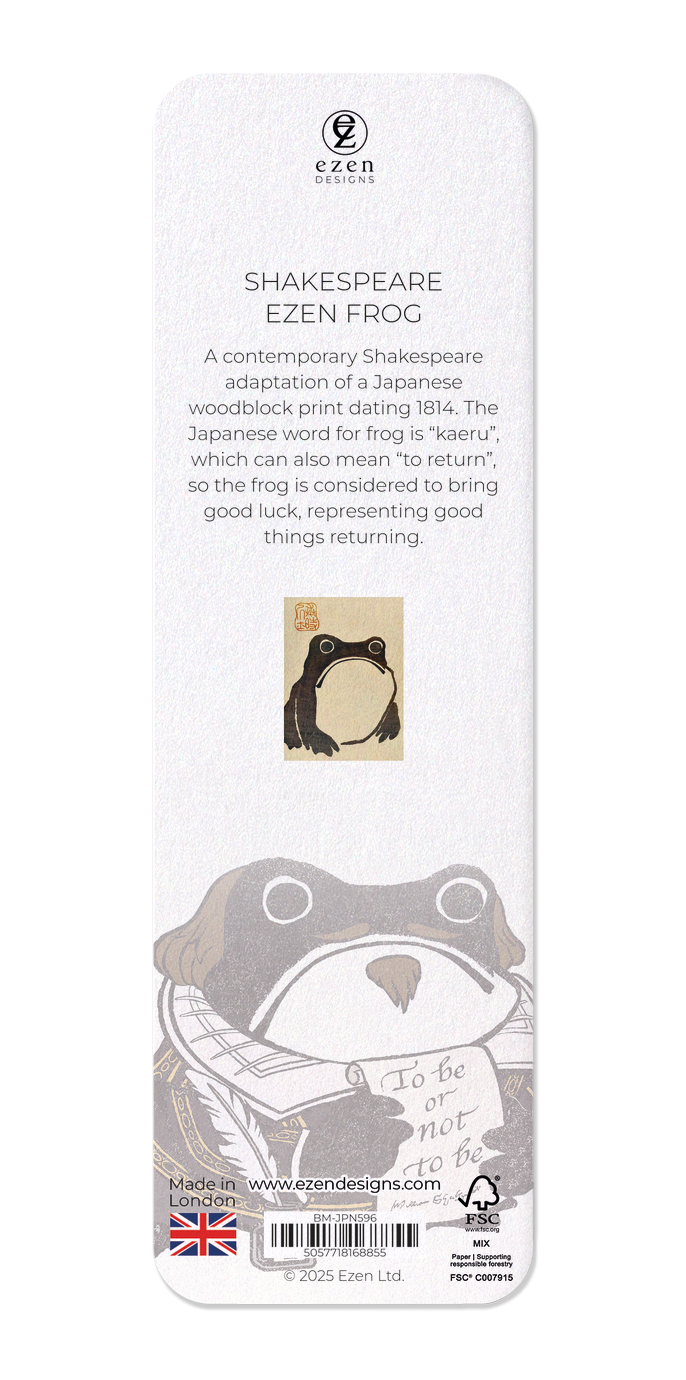 Ezen Designs - Shakespeare Ezen Frog - Bookmark - Back