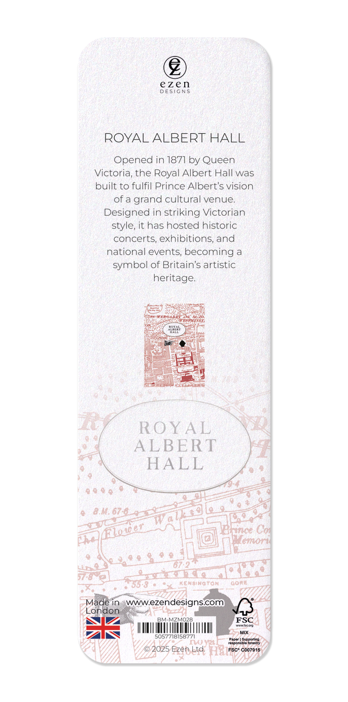 Ezen Designs - Royal Albert Hall - Bookmark - Back