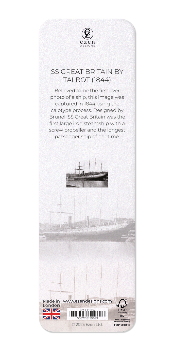 Ezen Designs - SS Great Britain by Talbot (1844) - Bookmark - Back