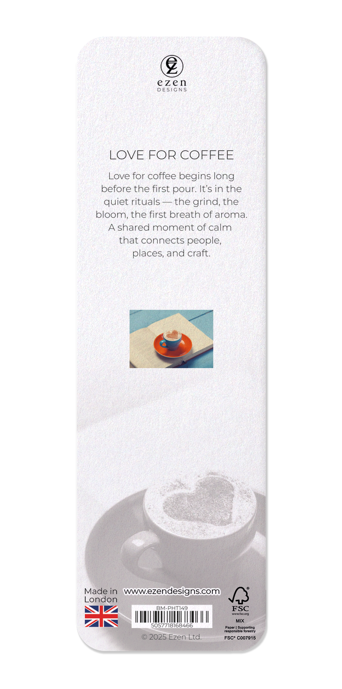 Ezen Designs - Love for Coffee - Bookmark - Back