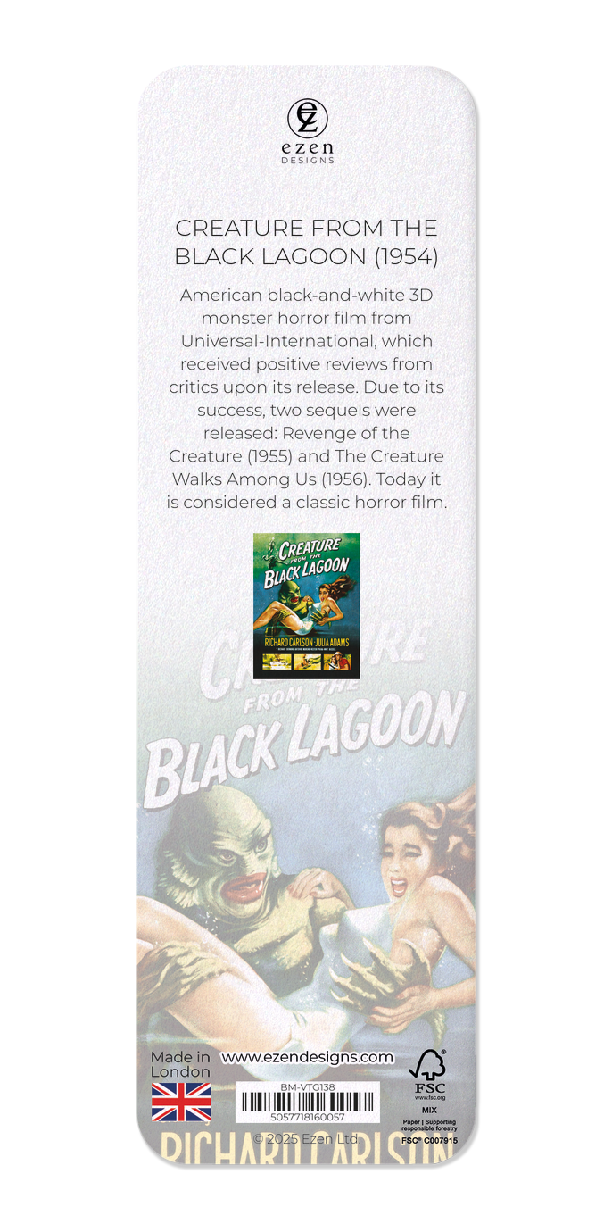 Ezen Designs - Creature from the black lagoon (1954) - Bookmark - Back