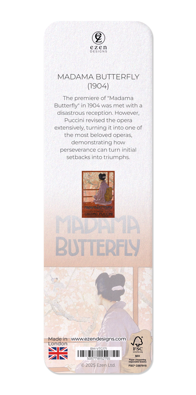 Ezen Designs - Madama Butterfly (1904) - Bookmark - Back