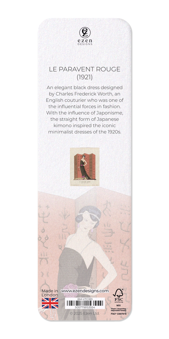 Ezen Designs - Le Paravent Rouge (1921) - Bookmark - Back