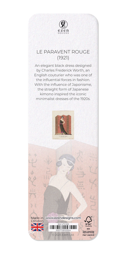 Ezen Designs - Le Paravent Rouge (1921) - Bookmark - Back