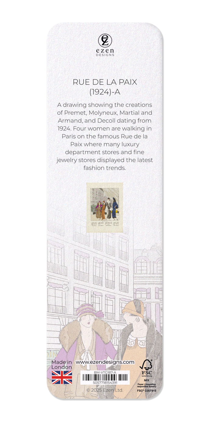 Ezen Designs - Rue de la Paix (1924)-A - Bookmark - Back