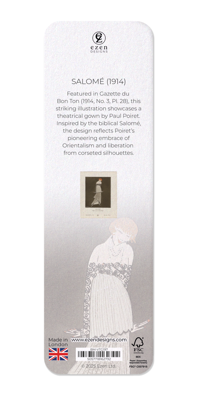 Ezen Designs - Salomé (1914) - Bookmark - Back