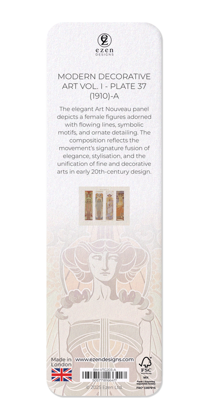 Ezen Designs - Modern Decorative Art Vol. I - Plate 37 (1910)-A - Bookmark - Back