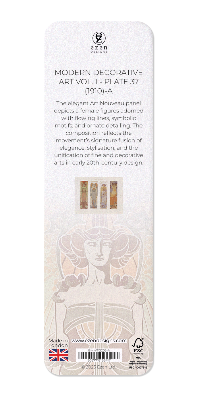 Ezen Designs - Modern Decorative Art Vol. I - Plate 37 (1910)-A - Bookmark - Back