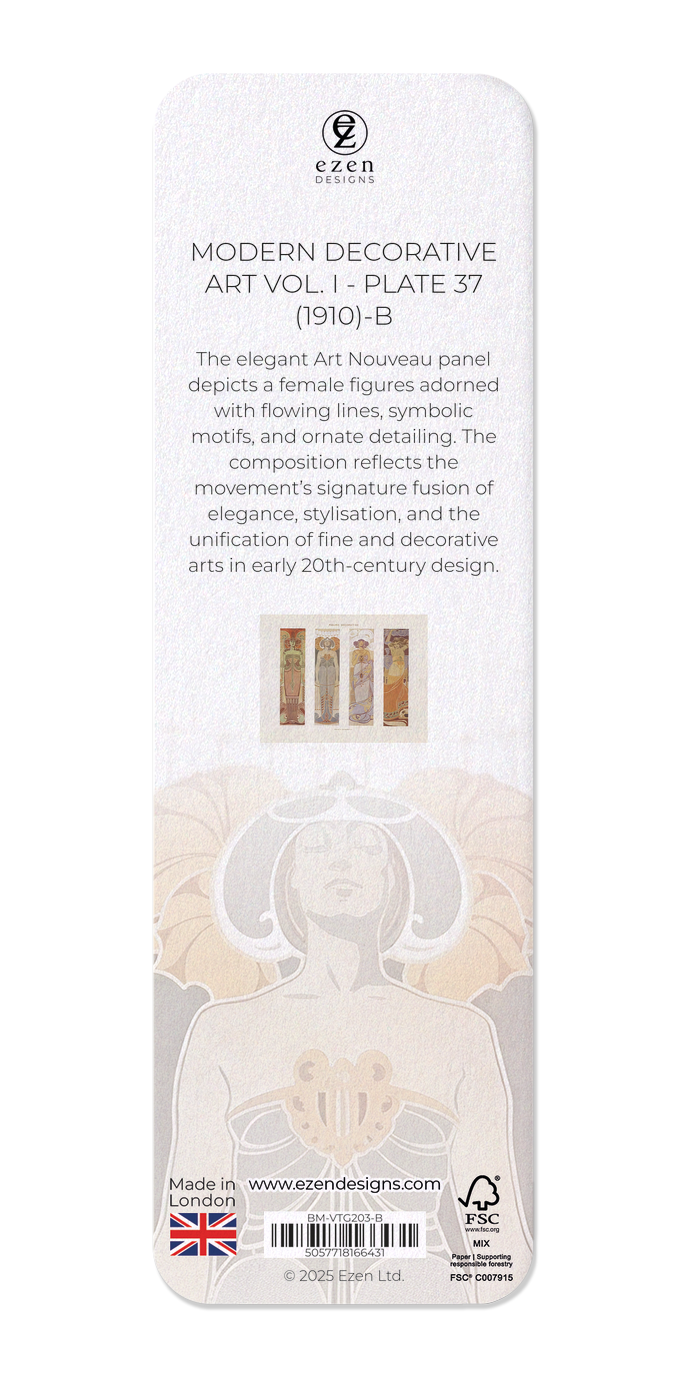 Ezen Designs - Modern Decorative Art Vol. I - Plate 37 (1910)-B - Bookmark - Back