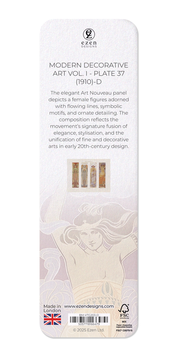 Ezen Designs - Modern Decorative Art Vol. I - Plate 37 (1910)-D - Bookmark - Back