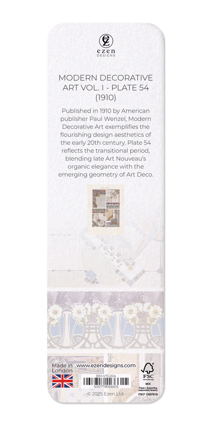 Ezen Designs - Modern Decorative Art Vol. I - Plate 54 (1910) - Bookmark - Back