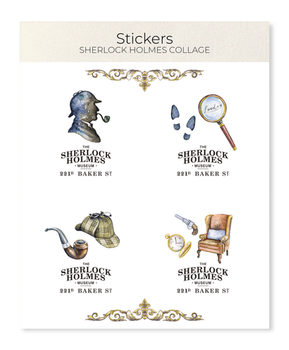 Ezen Designs - Sherlock Holmes collage - Sticker Set