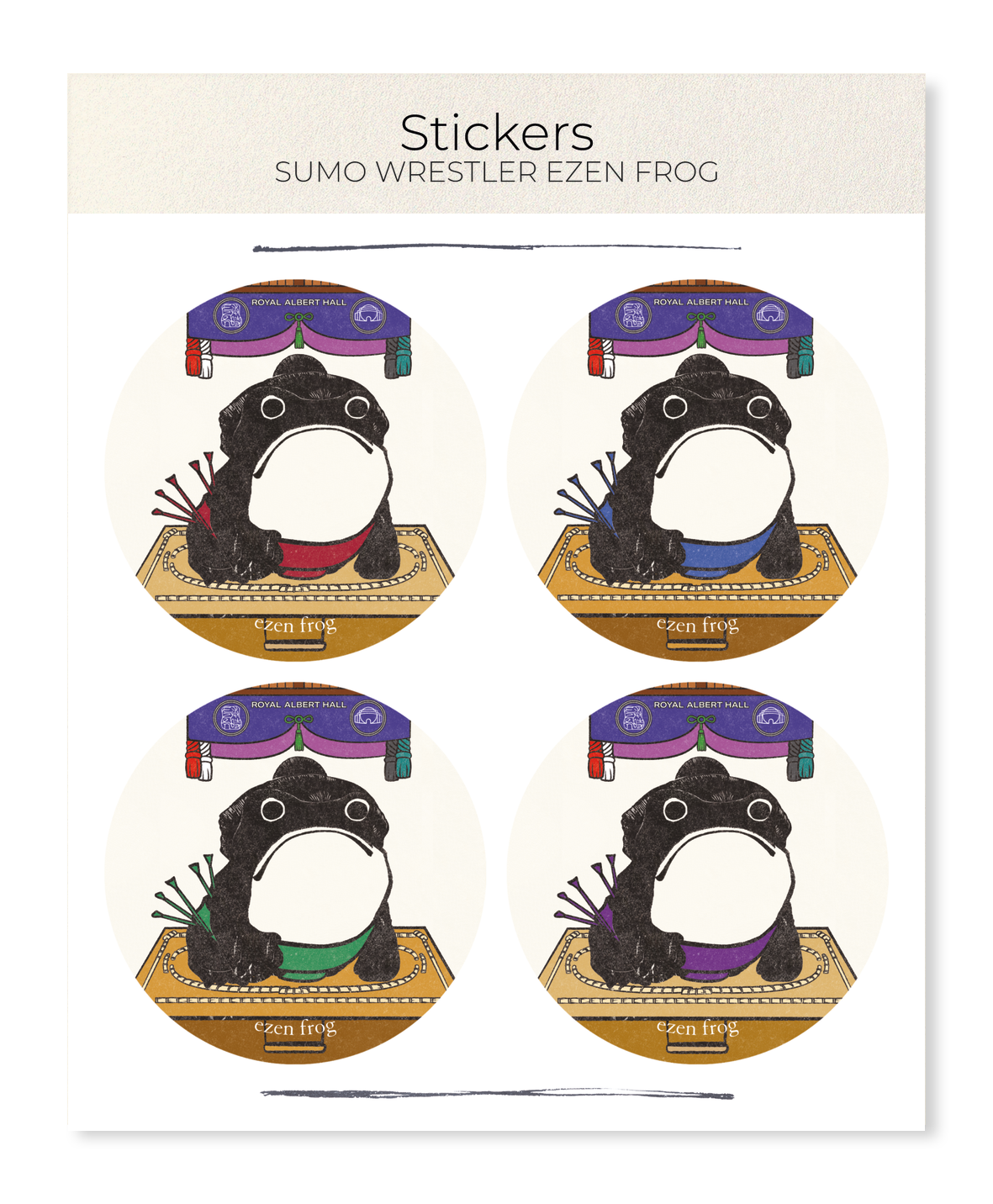 Ezen Designs - Sumo wrestler EZEN FROG - Sticker Set